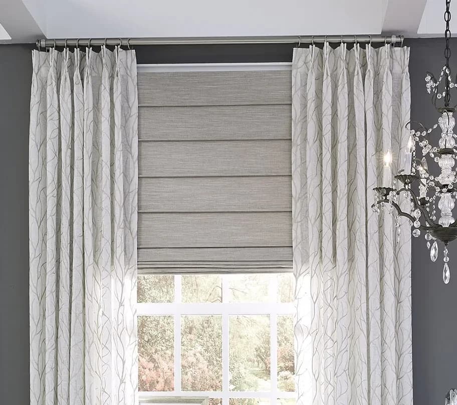 Custom drapery installed in a residential room